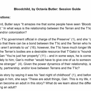 Bloodchild - Discussion Guide