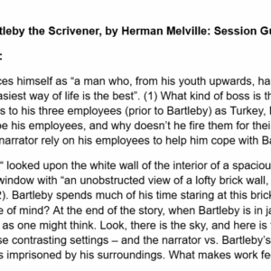 Bartleby the Scrivener - Discussion Guide