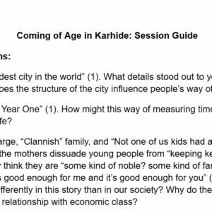 Coming of Age in Karhide - Discussion Guide