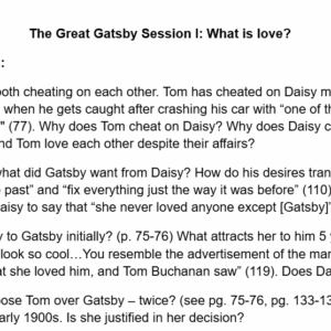 The Great Gatsby - Discussion Guide